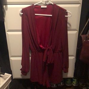 Burgundy Romper